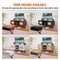 Rattan TV Stand for 55 Inch TV Bohemian Style Media Console with Storage Cabinets